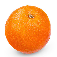 Ripe orange isolated on white background