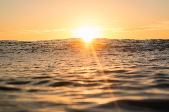 Seascape at sunset, Solana Beach, California, USA