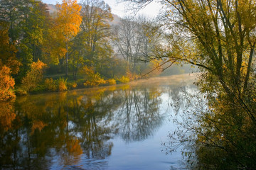 river at autumn time