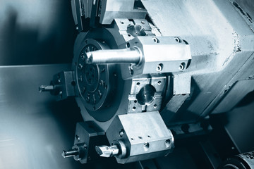 Detail of a modern CNC machine