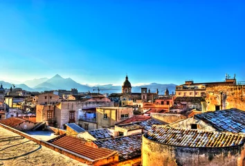 Peel and stick wall murals Palermo View of Palermo in HDR