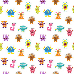 Cute Monster Seamless