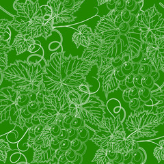 Vine seamless background. Vector illustration