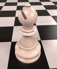 3d rendering of chess board game