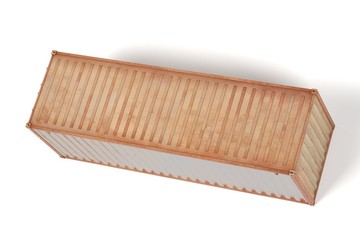 3d renderings of rusty cargo container