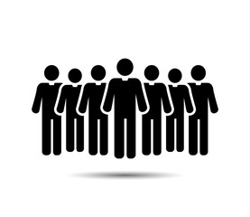 Businessman Icons. Team Icons. Group of men (business men).