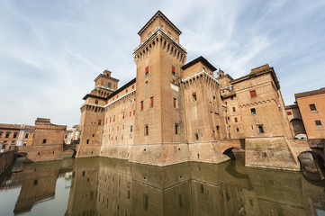 Fototapeta na wymiar Castle of Ferrara (Italy)