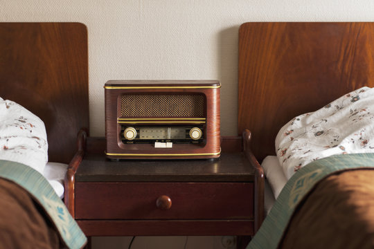 Old radio in bedroom