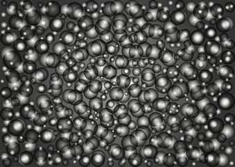 Simple abstract vector square gray background. Circle, molecule,