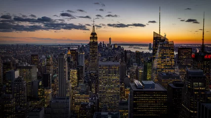 Zelfklevend Fotobehang new york city schemering © pelooyen