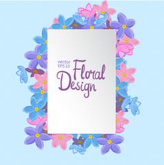 Floral vector frame