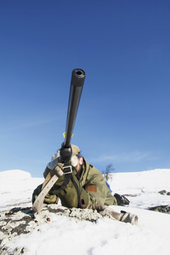 Hunter aiming