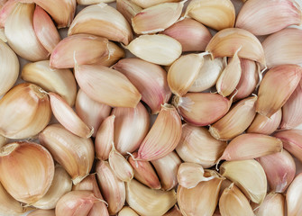 Texture of cloves of garlic