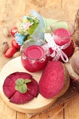 Beetroot juice and fresh beetroot is delicious.