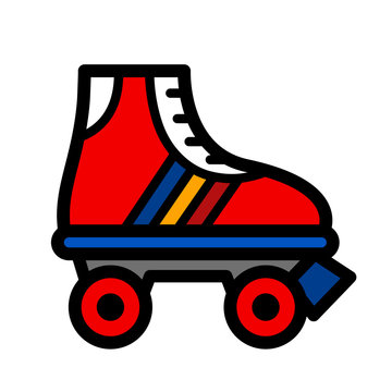 Colorful single roller skate