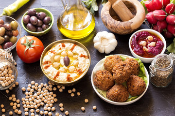 Hummus and falafel