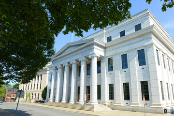 New York Court of Appeals Building was built with Greek Revival style in 1842 in downtown Albany, New York State, USA.