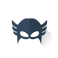 super hero mask icon colorful vector illustration , flat style ,