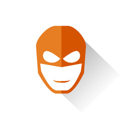 super hero mask icon colorful vector illustration , flat style ,