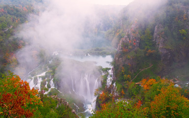 Fototapeta premium Waterfall the Plitvice Lakes