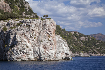 Cliffs in the sea