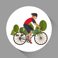 Obrazy na Szkle  Płaska ilustracja projektu stylu życia roweru, edita
