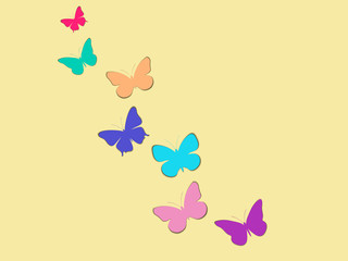 Set of butterflies. Vector illustration.