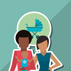 Flat illustration of family design, people icon