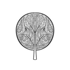 Hand drawn mandala tree