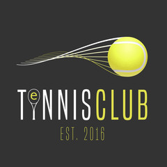 Panele Szklane  Logo wektor klubu tenisowego