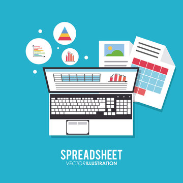 Spreadsheet design, business and infographic concept, 