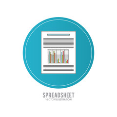 Spreadsheet design, technology and infographic concept