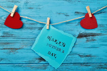 hearts and text happy mothers day
