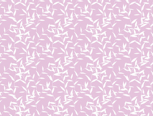 Seamless Leaf Curly Floral Silhouette Pattern