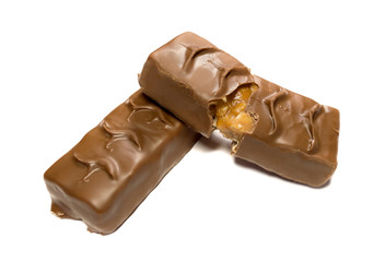 Chocolate bar with nougat
