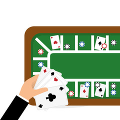 Casino design. Game and las vegas illustration