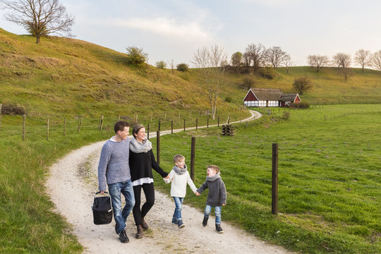Family walking together