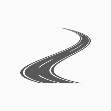 curved road icon