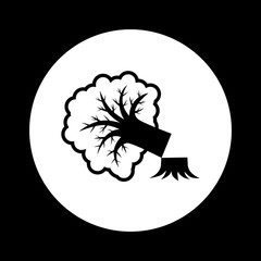 Black and white tree icon