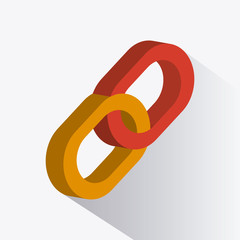 link symbol design. flat illustration. connection concept