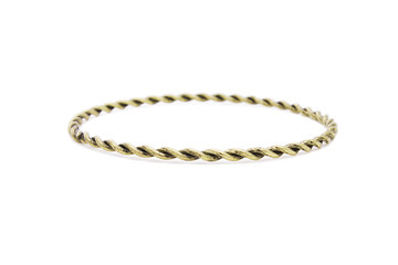 Trendy Twisted Antique Gold Bangle
