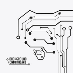 Circuit board design. technology and electronic concept