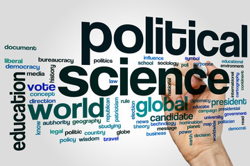 Political science word cloud