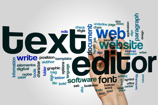 Text editor word cloud