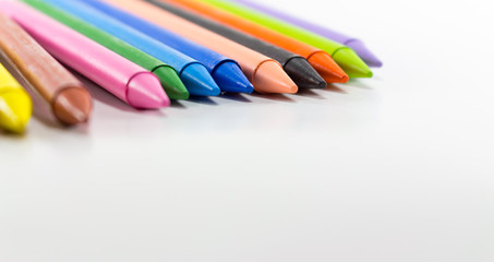 Naklejka premium Paint Color Pencils isolated on white Background