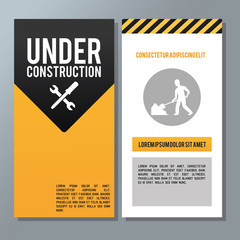 Flat illustration about under construction design. road sign 