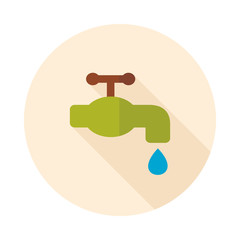 Faucet flat vector icon