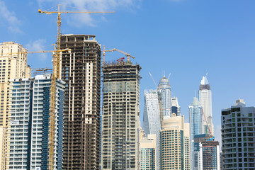 Fototapeta na wymiar Modern architecture under construction in Dubai