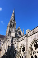 Fototapeta premium Salisbury Cathedral in spring, Wiltshire