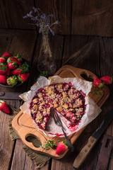 strawberry chocolate tart